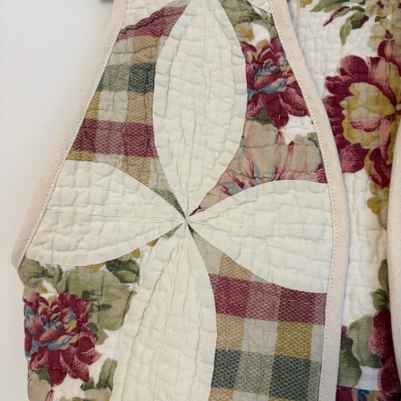 Handmade Floral Patchwork Quilted Vest M - Picture 6 of 10